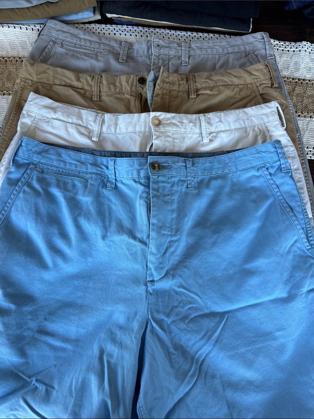 Polo by Ralph Lauren Men's Chino Pants in Sky Blue, White, Khaki, and Gray